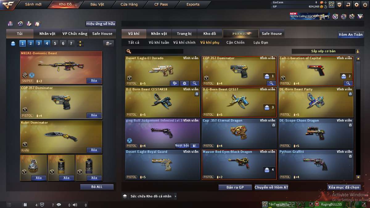 shop acc cf uy tin gia re